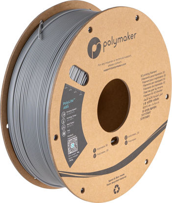 Picture of Polymaker ABS Filament 1.75mm Grey, ABS 3D Printer Filament 1.75mm Heat Resistant 1kg - PolyLite ABS 3D Printing Filament 1.75mm, Strong & Durable, Dimensional Accuracy +/- 0.03mm