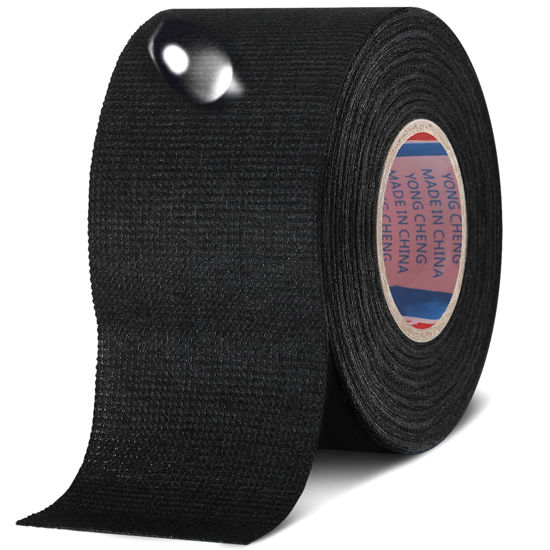 Picture of Wire Harness Cloth Electrical Tape Wire Loom Tape Wiring Harness Automotive Cloth Tape Heat Proof Adhesive Fabric Tape for Automotive Electrical Wrap Protection Insulation Cable Fixed (1 Roll,50 mm)