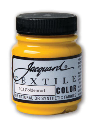 Picture of Jacquard Fabric Paint for Clothes - 2.25 Oz Textile Color - Goldenrod - Leaves Fabric Soft - Permanent and Colorfast - Professional Quality Paints Made in USA - Holds up Exceptionally Well to Washing