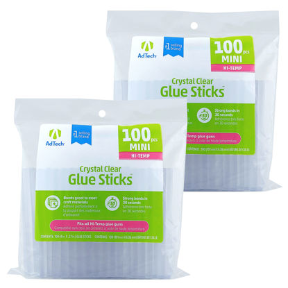 Picture of Adtech 100ct-2pk 100ct Hot melt Glue Sticks x 2, 2 Pack, Clear