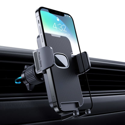 Picture of CINDRO Car Vent Phone Mount for Car [Military-Grade Hook Clip] Phone Stand for Car [Thick Cases Friendly] Air Vent Clip Cell Phone Holder for Smartphone, iPhone, Automobile Cradles Universal (Black)