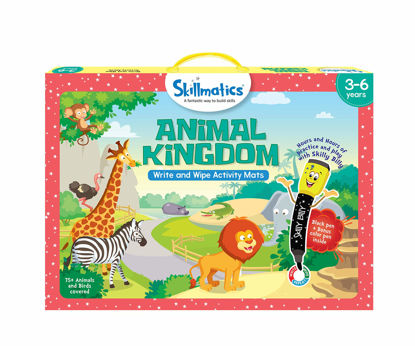 Picture of Skillmatics Educational Game - Animal Kingdom, Reusable Activity Mats with 2 Dry Erase Markers, Gifts for Ages 3 to 6
