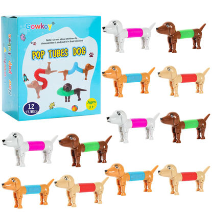 Picture of Autism Sensory Toys,New(12Pcs) pop Tubes, Fidget Toys for Kids Girls,Toddler Toys Age 2-4,Kids Toys,Girls Toys,Sensory Fidget Toys,Sensory Toys for Kids 5-7,Dog Party Favors,Fidget Tubes,Sensory Tubes