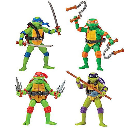 Picture of Teenage Mutant Ninja Turtles: Mutant Mayhem Basic Figure Turtle 4-Pack Bundle by Playmates Toys