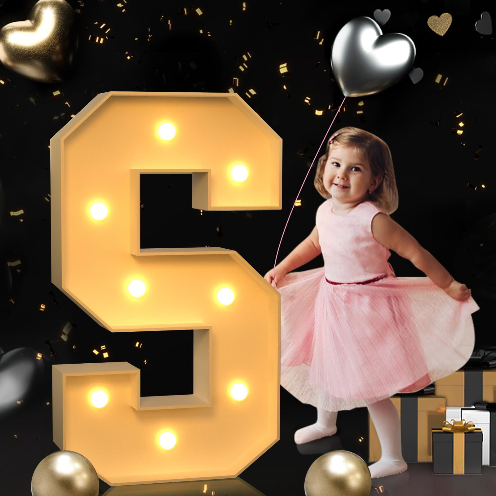 GetUSCart imprsv 3FT Block Marquee Letters, Marquee Light Up Letters