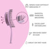 Picture of Ninabella Organic Detangling Hair Brush for Women, Men & Children - Does not Pull on Hair - Hair Straightening Brushes for Straight, Curly & Wet Hair - Unique Spiral Hairbrush