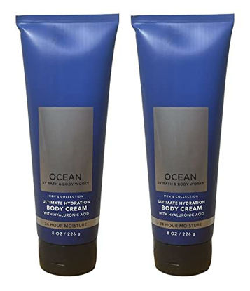 Picture of Bath & Body Works Ocean 2 Pack Men's Collection Ultimate Hydration Ultra Shea Body Cream 8 Oz (Ocean)