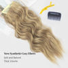 Picture of KooKaStyle Invisible Wire Hair Extensions with Transparent Headband Adjustable Size 4 Secure Clips Long Wavy Secret Wire Hairpiece for Women (20 Inch, Light Brown mix Golden Blonde)
