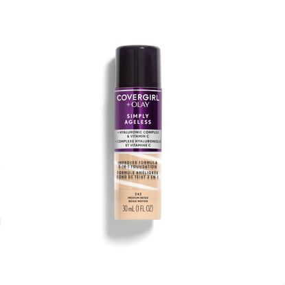 Picture of COVERGIRL+OLAY Simply Ageless 3-in-1 Liquid Foundation, Medium Beige, 1 Fl Oz (Pack of 1)