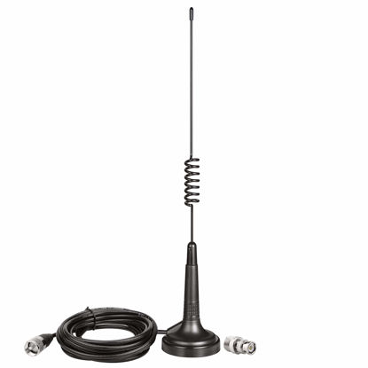 Picture of Bingfu CB Antenna 27MHz CB Radio Antenna Magnetic Base Handheld CB Antenna PL259 & BNC Male Compatible with Cobra Midland Uniden Maxon President Vehicle Car Truck Mobile CB Radio Handheld CB Radio