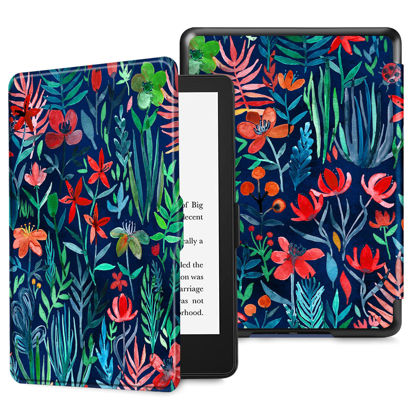 Picture of Fintie Slimshell Case for 6.8" Kindle Paperwhite (11th Generation-2021) and Kindle Paperwhite Signature Edition - Premium Lightweight PU Leather Cover with Auto Sleep/Wake, Jungle Night