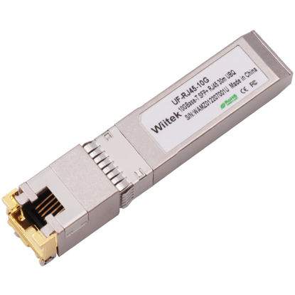 Picture of Wiitek SFP+ to RJ45 Copper Modules, 10GBase-T Transceiver Compatible for Ubiquiti UF-RJ45-10G (Cat 6a/7 or Better, 30-Meter)