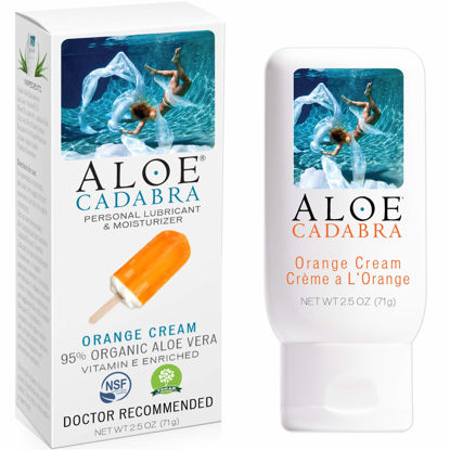 Picture of Aloe Cadabra Flavored Personal Lubricant Organic Passion Lube for Women, Men & Couples, Orange Cream 2.5 Ounce