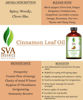 Picture of SVA Cinnamon Leaf Essential Oil 4 Oz | Woody, Spicy, Clove Like Aroma| 100% Pure, Natural, Premium Therapeutic Grade for Healthy Body, Massage, Relaxation, Skincare, Hair Care, Diffuser & Aromatherapy