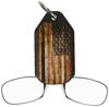 Picture of ThinOptics Keychain Readers Rectangular Reading Glasses, Flag Case/Black Frames, 44 mm + 2.5