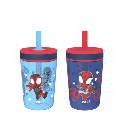 Picture of Zak Designs Marvel Spider-Man Kelso Toddler Cups For Travel or At Home, 15oz 2-Pack Durable Plastic Sippy Cups With Leak-Proof Design is Perfect For Kids (Spidey and His Amazing Friends)