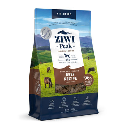 Picture of ZIWI Peak Air-Dried Dog Food - All Natural, High Protein, Grain Free and Limited Ingredient with Superfoods (Beef, 2.2 lb)