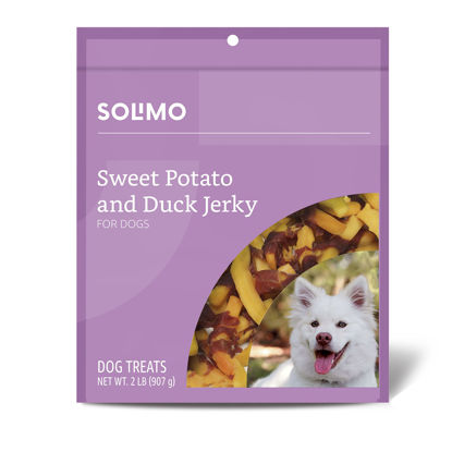 Picture of Amazon Brand - Solimo Sweet Potato & Duck Jerky Dog Treats, 2 pounds