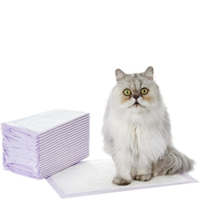 Picture of Amazon Basics Cat Pad Refills for Litter Box, Lemon Scent - Pack of 20