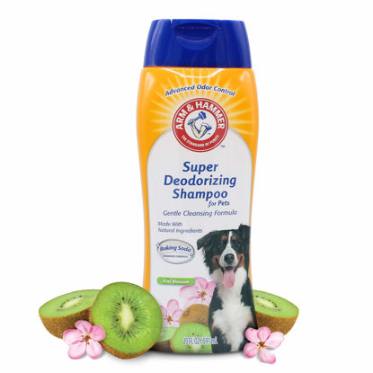 Picture of Arm & Hammer Super Deodorizing Shampoo For Dogs - Odor Eliminating Dog Shampoo For Smelly Dogs & Puppies With Arm & Hammer Baking Soda -- Kiwi Blossom Scent, 20 Fl Oz