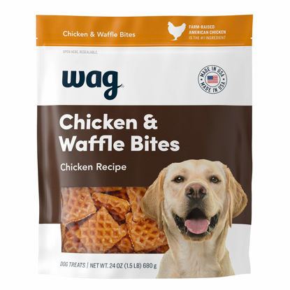 Picture of Amazon Brand - Wag Dog Treats Chicken and Waffle Bites 24oz