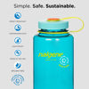Picture of Nalgene Sustain Tritan BPA-Free Water Bottle Made with Material Derived from 50% Plastic Waste, 32 OZ, Wide Mouth, Cerulean