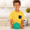 Picture of Bentgo® Kids Snack - 2 Compartment Leak-Proof Bento-Style Food Storage for Snacks and Small Meals, Easy-Open Latch, Dishwasher Safe, and BPA-Free - Ideal for Ages 3+ (Green/Navy)