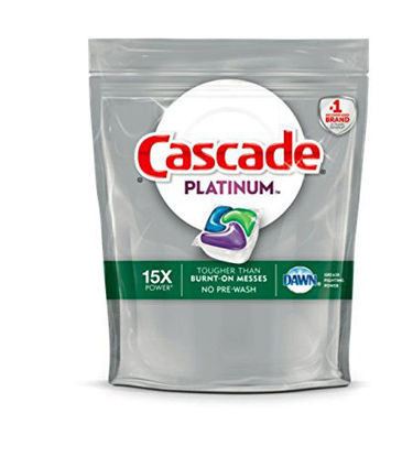 Picture of Cascade Platinum Actionpacs Dishwasher Detergent Fresh Scent, 10 Count