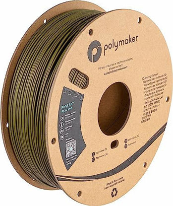 Picture of Polymaker PLA PRO Filament 1.75mm Army Green, Powerful PLA Filament 1.75mm 3D Printer Filament 1kg - PolyLite 1.75 PLA Filament PRO Tough & High Rigidity 3D Printing PLA Filament Army Green