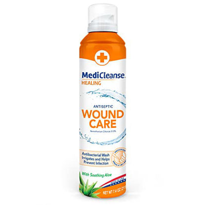 Picture of MediCleanse First Aid Antiseptic Wound Care, Prevents Infection, Helps Heal Cuts, Scrapes and Minor Burns, 7.4 oz. Spray Can