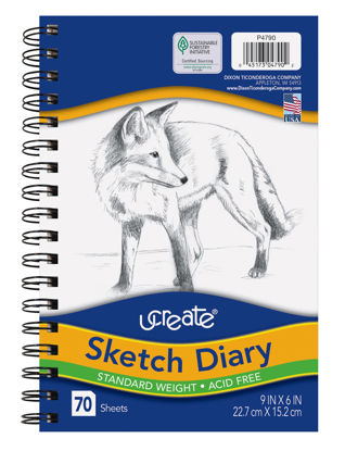 Picture of UCreate Sketch Diary, 9" x 6", 70 Sheets
