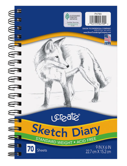 Picture of UCreate Sketch Diary, 9" x 6", 70 Sheets