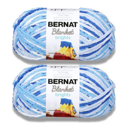Picture of Bernat Blanket Brights Waterslide Varg Yarn - 2 Pack of 300g/10.5oz - Polyester - 6 Super Bulky - 220 Yards - Knitting/Crochet