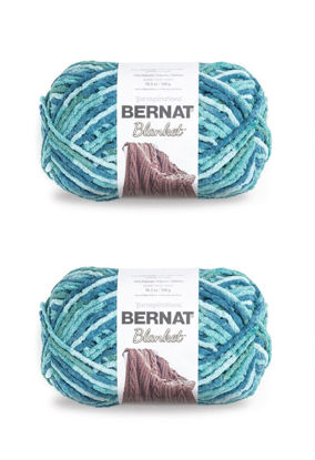 Picture of Bernat Blanket Tidepool Yarn - 2 Pack of 300g/10.5oz - Polyester - 6 Super Bulky - 220 Yards - Knitting/Crochet