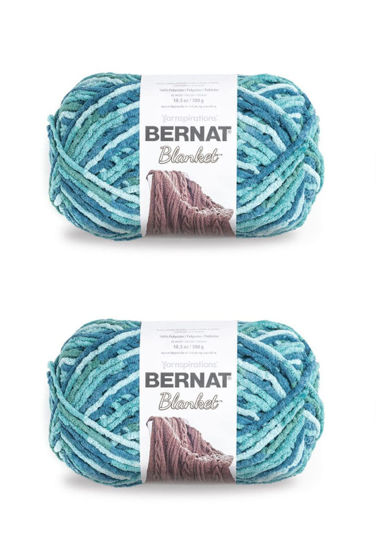 Picture of Bernat Blanket Tidepool Yarn - 2 Pack of 300g/10.5oz - Polyester - 6 Super Bulky - 220 Yards - Knitting/Crochet