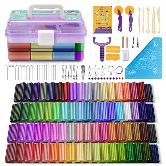 Multicolor 24 Colors Small Block Polymer Clay,diy Colored Clay Kit With  Modeling Tools,with Sculpting Tools Safe For Kids, Artists