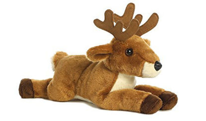 Picture of Aurora® Adorable Flopsie™ White Tailed Buck Stuffed Animal - Playful Ease - Timeless Companions - Brown 12 Inches