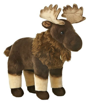 Picture of Aurora® Adorable Miyoni® Moose Stuffed Animal - Lifelike Detail - Cherished Companionship - Brown 14 Inches