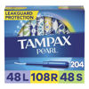 Picture of Tampax Pearl Tampons Multipack, Light/Regular/Super Absorbency, With Leakguard Braid, Unscented, 34 Count x 6 Packs (204 Count total)