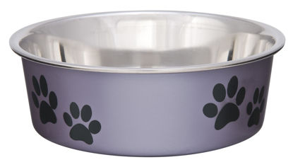 Picture of Loving Pets - Bella Bowls - Dog Food Water Bowl No Tip Stainless Steel Pet Bowl No Skid Spill Proof (Small, Grape Purple)
