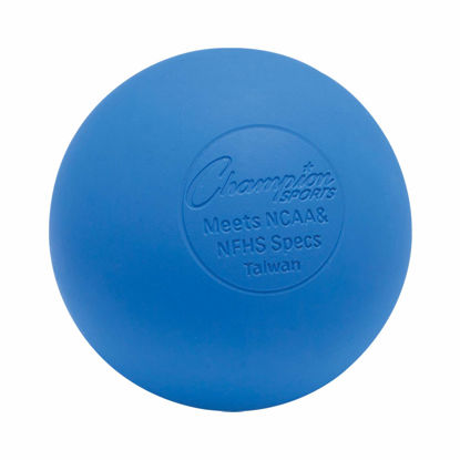 Picture of Champion Sports Colored Lacrosse Balls: Blue Official Size Sporting Goods Equipment for Professional, College & Grade School Games, Practices & Recreation - NCAA, NFHS and SEI Certified - 1 Pack