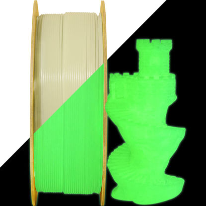Picture of MIKA3D Glow in Dark Green PLA 3D Filament, Widely Support for 3D Printers, 1.75mm 1KG 2.2LBS 3D Printing Material with Upgrade Strong Fluorescent Effect, Popular Glowing in Dark Luminous Green PLA