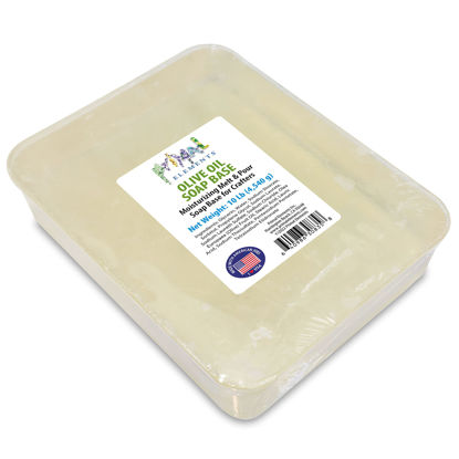Picture of Primal Elements Olive Oil Soap Base - Moisturizing Melt and Pour Glycerin Soap Base for Crafting and Soap Making, Vegan, Cruelty Free, Easy to Cut - 10 Pound