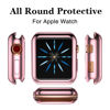 Picture of GEAK 3 Pack Compatible with Apple Watch Case 38mm,Soft HD High Sensitivity Screen Protector with TPU All Around Anti-Fall Protective Case Cover for iWatch Series 3/2/1 38mm Clear/Rose Gold/Rose Pink