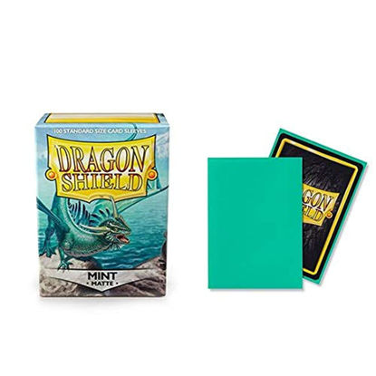 Picture of Dragon Shield Matte Mint Standard Size 100 ct Card Sleeves Individual Pack