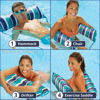 Picture of Aqua Original 4-in-1 Monterey Hammock Pool Float & Water Hammock - Multi-Purpose, Inflatable Pool Floats for Adults - Patented Thick, Non-Stick PVC Material - Teal/Navy Stripe
