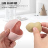 Picture of FERYES 2 PCS Makeup Sponge Holder - Shatterproof Eco-Friendly Silicone Beauty Make Up Blender Case for Travel