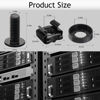 Picture of Leadrise 50-Pack M6 x 16mm Computer Rack Mount Cage Screws and Nuts & Washers for Rack Mount Server Cabinet, Rack Mount Screw Cage Nut - Black