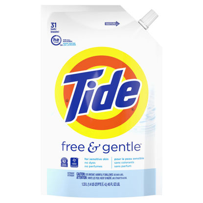 Picture of Tide Free & Gentle Laundry Detergent Liquid Soap, 93 Loads (New Concentrated), 45 Fl Oz (Pack of 3)