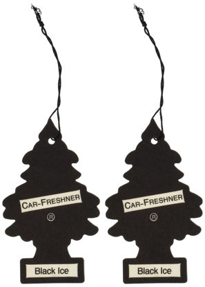 Picture of LITTLE TREES Car Air Freshener | Hanging Paper Tree for Home or Car | Black Ice | 2 Pack